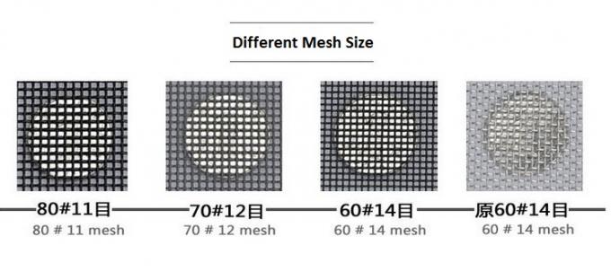 0.8mm schwarzes Ss316 Moskito-Netz für das Windows-Pulver-Sprühen schiebend 0